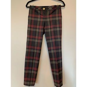 Navy Plaid Express Cropped Dress Pant